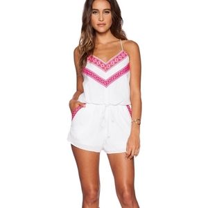 Saylor Orly Romper in multi White and Pink Size XSMALL